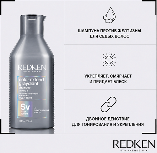 Кондиционер для питания и поддержания холодных оттенков блонд - Redken Color Extend Graydiant 